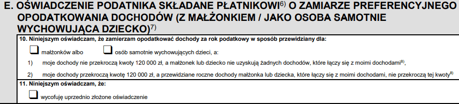 PIT-2: część E